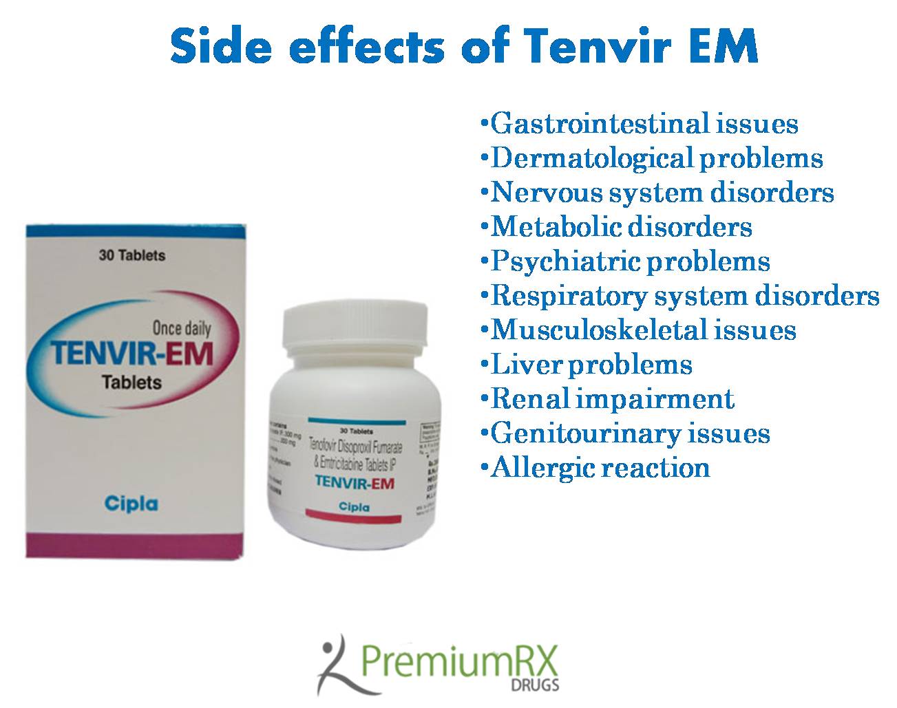 What are the side effects of Tenvir EM