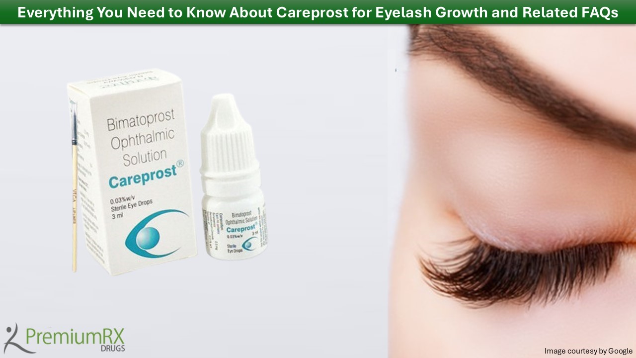 Careprost eye drop for eyelash growth