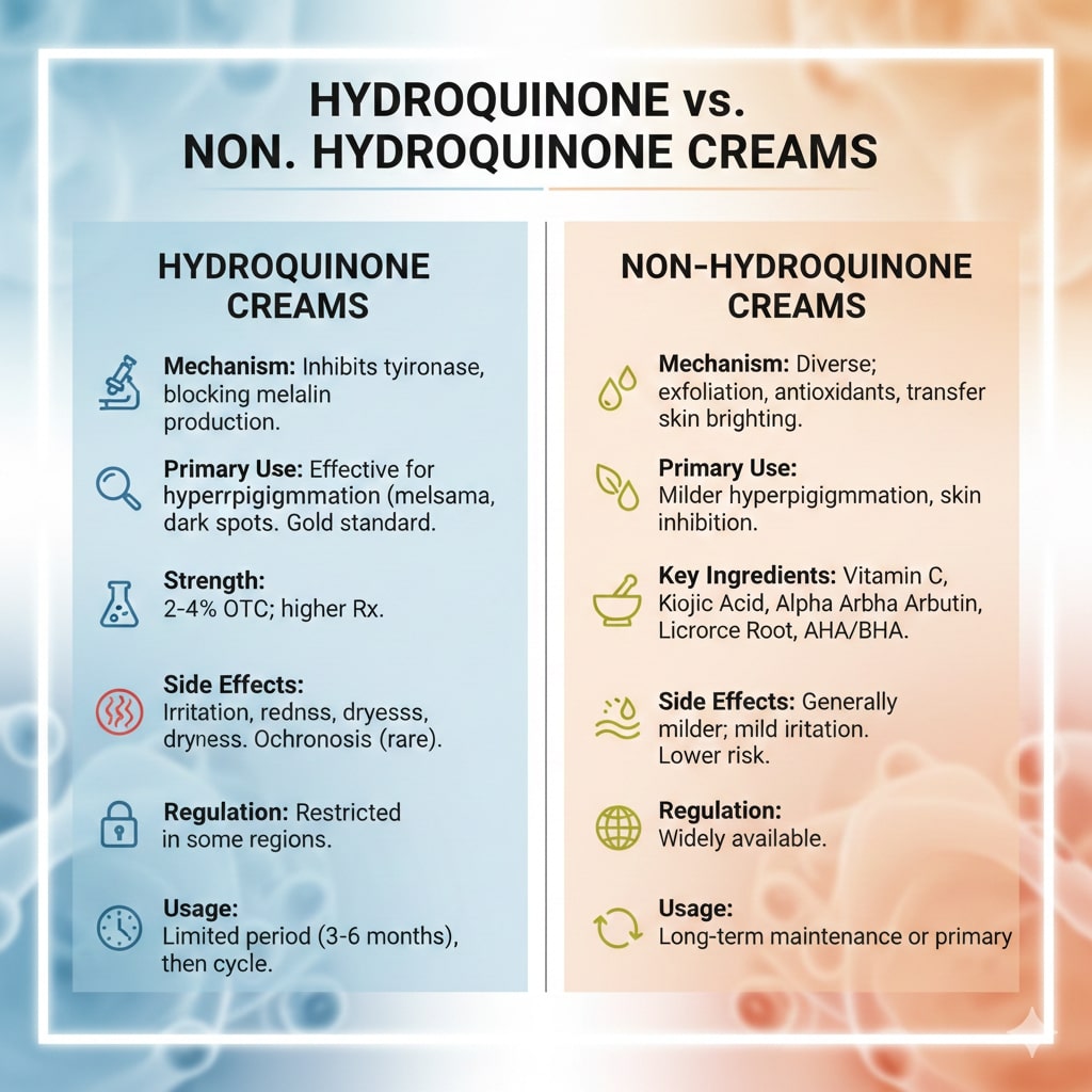 hydroquinone Hydroquinone vs Non-Hydroquinone Creams: Which Is Better for Melasma?