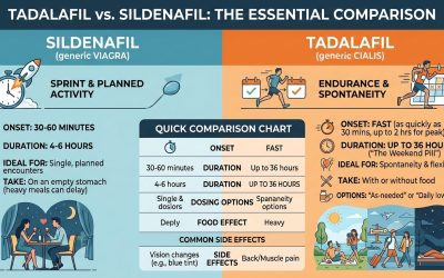 Difference Between Tadalafil and Sildenafil: Complete Comparison Guide
