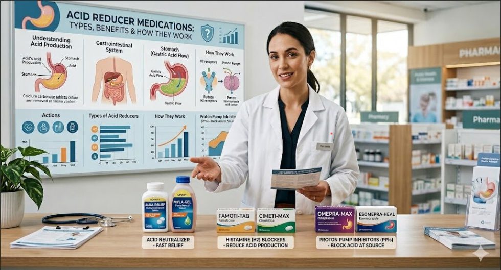 Acid Reducer Medications: Types, Benefits, and How They Work ...