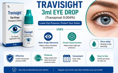 Travisight 3ml Eye Drop (Travoprost 0.004%): Uses, Benefits, Dosage & Side Effects