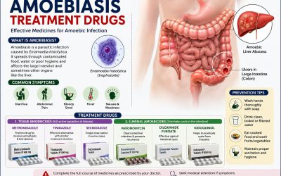 Amoebiasis Treatment Drugs: Medications, Symptoms, Diagnosis, and Prevention