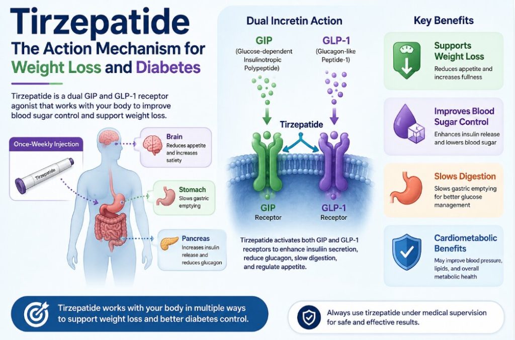Tirzepatide Mechanism of Weight Loss & Blood Sugar Control