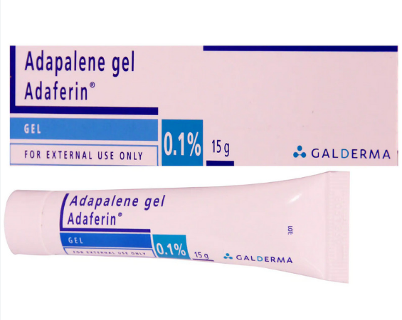 Adaferin Gel 0.1% – Adapalene Gel for Acne Treatment Adaferin Gel 0.1% (Adapalene) tube for acne treatment and clearer skin