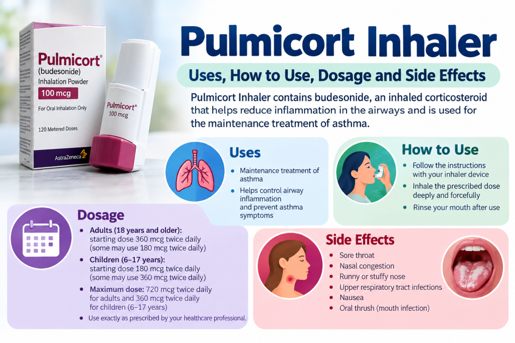 Pulmicort Inhaler uses, dosage and side effects