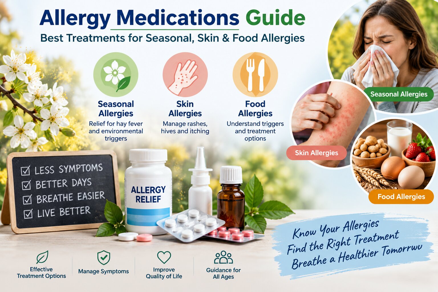 allergy-medication-guide Allergy medications guide for seasonal, skin and food allergy treatments