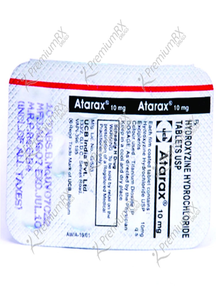 Buy Atarax Online, Atarax 10 mg (Hydroxyzine) | PremiumRxDrugs