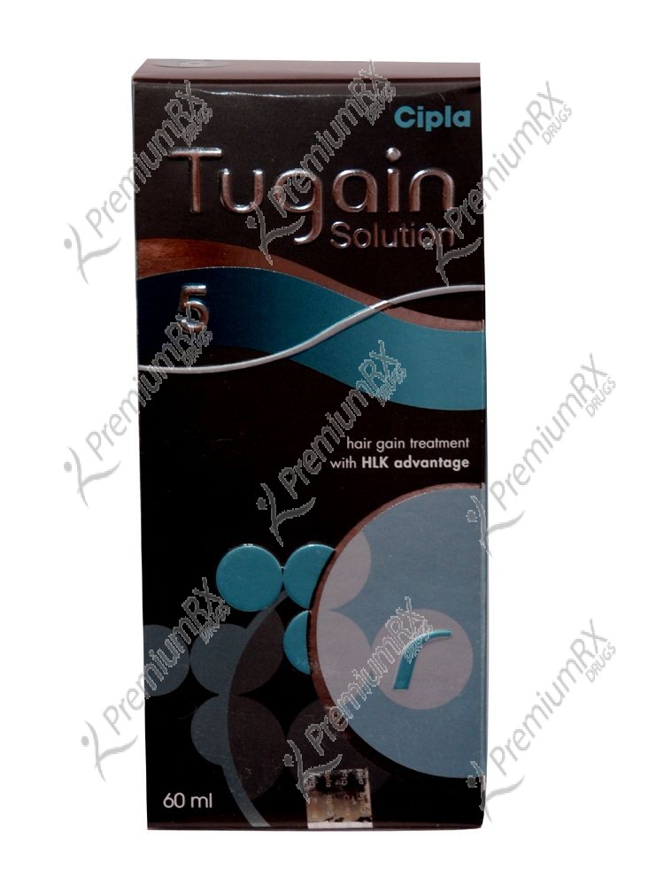 Tugain 5 Solution Minoxidil 60ml Pack For Male Pattern Baldness Treatment