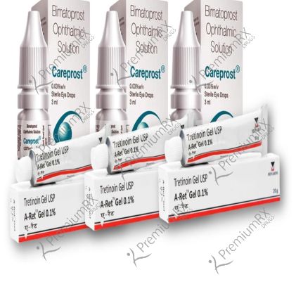 Careprost Combo Pack with A Ret Gel .1%