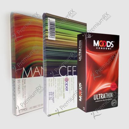 Pleasure Pack (Manly 100 mg 40 Pills  Ceebis 20 mg 40 Pills *Condom pack (7pcs)