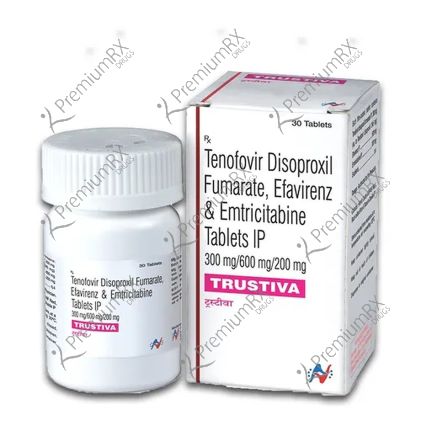 Trustiva Tablet (Tenofovir (300 mg)  Emtricitabine (200 mg)  Efavirenz (600 mg))