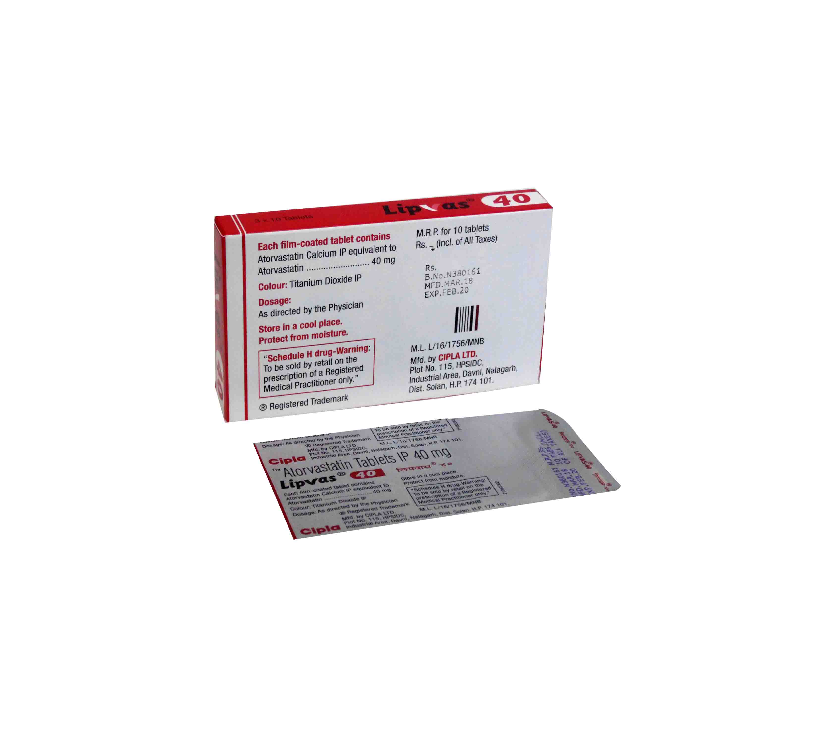 Lipvas 40mg